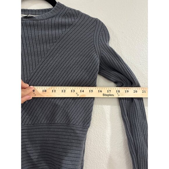 Brochu Walker Dean Blouse Wool Gray size medium color Gray - Picture 7 of 8